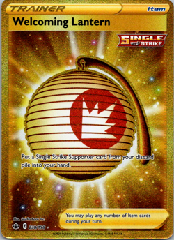 Welcoming Lantern 230/198 Secret Rare Pokemon TCG Chilling Reign NM - Image 1