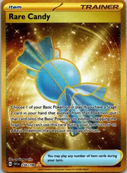 Rare Candy 256/198 Gold Secret Rare Near Mint Holo Pokemon - Image 1