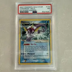 2007 POKEMON EX POWER KEEPERS GOLD STAR #102 VAPOREON-HOLO PSA 7 NEAR MINT - Image 1
