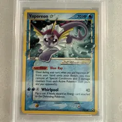 2007 POKEMON EX POWER KEEPERS GOLD STAR #102 VAPOREON-HOLO PSA 7 NEAR MINT - Image 3