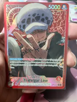 One PIECE TCG OP14-001 Trafalgar Law Alternate Art Leader - Image 1