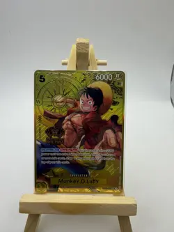 Monkey.D.Luffy (One Piece Japanese Version 2nd Anniversary Set) ST13-015 GOLD - Image 1