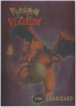 Pokemon Stadium 2000 Danone #06 Charizard Holographic Card HP - Image 1