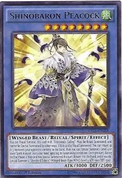 RATE EN038 1ST ED 3X SHINOBARON PEACOCK RARE CARDS - Image 1