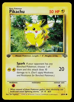 Pokemon Card - Pikachu Jungle 60/64 Common 1st Edition - Image 1