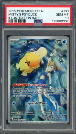 PSA 10 Misty's Psyduck (SIR) Destined Rivals 193/182 Holo Pokemon Card B24 - Image 1