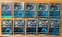 2025 Pokemon TCG Chinese Gem pack Vaporeon 0211/14 CBB2C Stamp Holo 10 Card lot - Image 1