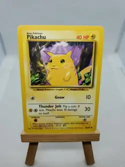 Pikachu 58/102 Base Set Vintage Pokemon Card 1999 WOTC Yellow Cheeks - Image 1