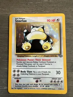 Pokemon Jungle Snorlax Holo Rare Card 11/64 Played Condition - Image 1