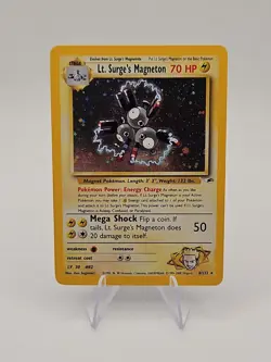 1999 Pokemon TCG: Lt. Surge's Magneton Gym Heroes Holo Rare WoTC Card - NM/Mint+ - Image 1