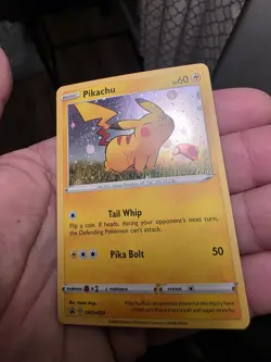 Pokemon TCG Pikachu SWSH039 Sword & Shield Holo Black Star Promo Card - Image 3