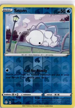 Snom 029/072 Reverse Holo Sword Shield Shining Fates Pokemon Card - Image 1