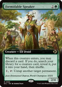 Formidable Speaker (Extended Art) 366 NM Normal Lorwyn Eclipsed MTG EN - Image 1