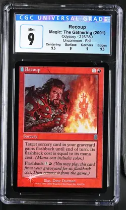 RECOUP Odyssey Foil U CGC 9 Q++ MTG [Nostalgium] - Image 1