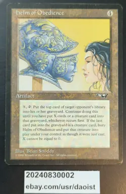 MTG Helm of Obedience Alliances Rare Magic The Gathering LP - Image 1