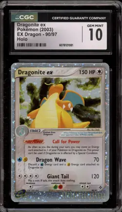 Pokemon Dragonite ex EX Dragon Holo Ultra Rare #90 CGC 10 Gem Mint - Image 1