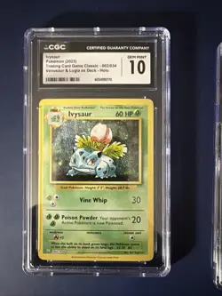 Ivysaur 2023 Venusaur & Lugia Ex Deck English and Japanese CGC10 002/032 Pokemon - Image 3