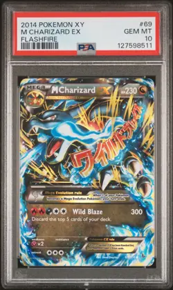 2014 POKEMON XY FLASHFIRE #69 M CHARIZARD EX PSA 10 - Image 1