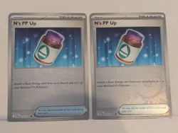 2X Reverse Holo N's PP Up 153/159 Uncommon SV09: Journey Together Pokemon set - Image 1