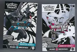 Pokemon Black Bolt and White Flare Booster Bundle Set of 2 Sealed - Image 1