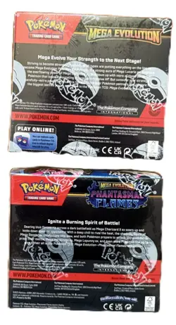 Pokemon 1 each MEGA EVOLUTION & 1 PHANTASMAL FLAMES booster boxes 2 total boxes - Image 2