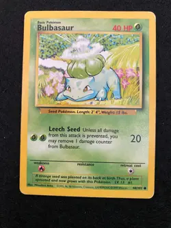Bulbasaur 44/102 Base Set Regular - 1999 Pokemon TCG WOTC vintage - Image 1