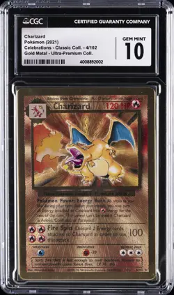 2021 POKEMON CELEBRATIONS CLASSIC COLL #4 CHARIZARD CGC 10 - Image 1