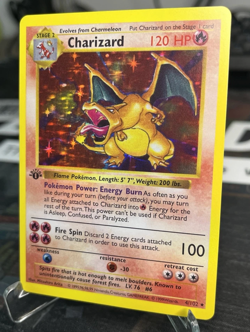 1st Edition Shadowless Charizard 4/102 Base Set Holo Pokemon /PRXY Fan Version - Image 2