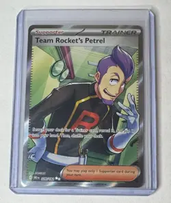 Team Rocket's Petrel 226/182 Destined Rivals Pokemon Full Art Trainer NM/M - Image 1