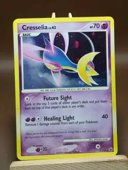 HP Pokemon Cresselia Holo Rare 2/100 D&P Majestic Dawn Heavily Played - Image 1