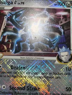 HP Pokemon Dialga G 7/127 Platinum Reverse Holo Crosshatch League Promo - Image 5