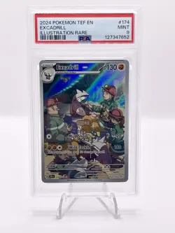 2024 Pokemon SV Temporal Forces TEF EN Excadrill #174/162 PSA 9 - Image 1