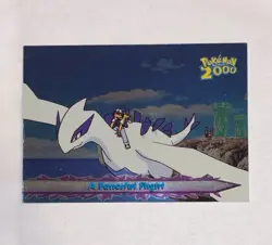 Pokemon The Movie 2000 Topps Holofoil A Fanciful Flight Blue Logo - Image 1