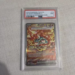 PSA 9 Pokemon Twilight Masquerade Hearthflame Mask Ogerpon ex SIR 212/167 - Image 4