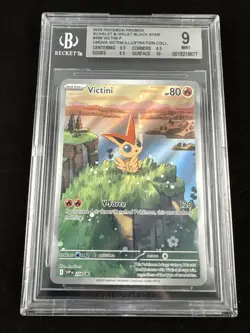 Pokemon Victini 208 Sv: Scarlet & Violet Promo Holo Beckett BGS 9 MINT - Image 1