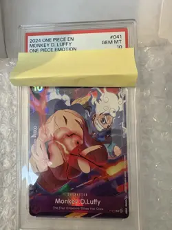 MONKEY D. LUFFY 041 PSA 10 Gear 5 Promo One Piece Graded English Emotion Foil - Image 2