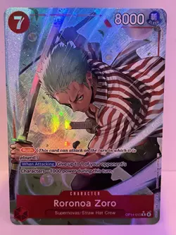 Roronoa Zoro OP14-015 Alternate Art - Azure Sea's Seven One Piece English Alt - Image 1