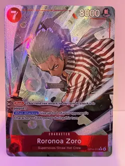 Roronoa Zoro OP14-015 Alternate Art - Azure Sea's Seven One Piece English Alt - Image 2