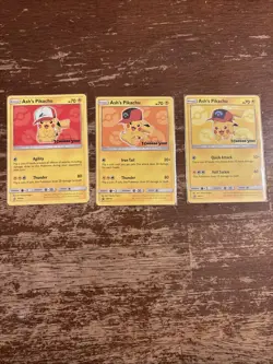 Pokemon Pikachu TCG Ash's SM109 SM110 SM111 Special Promo Card - Image 1