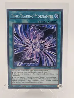 Yu-Gi-Oh! Time-Tearing Morganite Prismatic Secret Rare Card MP24-EN088 - Image 1