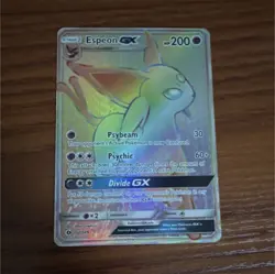 Pokemon TCG Espeon GX 152/149 SM Base Set Holo Secret Rare Full Art 200 HP Card - Image 1