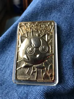 Pokemon Jigglypuff 23k Gold Plated Trading Card 1999 Nintendo #39 - Image 1