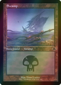 MTG Swamp (406) Foil ** Dominaria Remastered ** English (NM) - Image 1