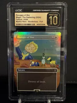 RAVAGES OF WAR Fallout Borderless Foil Mythic CGC Gem Mint 10 MTG - Image 1