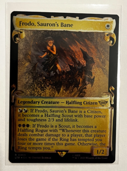 MTG - Lord of the Rings - Frodo, Sauron’s Bane Scroll Foil - Rare 0469 - Image 1