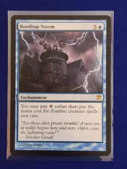 Rooftop Storm #71 MTG [Innistrad] Rare Blue Enchantment Regular NM - Image 1