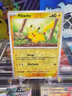 Pikachu 025/165 Reverse Holo Common Pokemon TCG S&V English 151 - Image 1