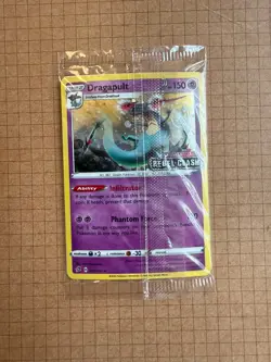 Pokemon Dragapult 091/192 Rebel Clash Stamped SEALED Promo Rare Sword & Shield - Image 1