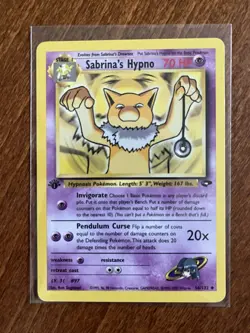 [MINT] 2000 Pokemon Gym Challenge Sabrina's Hypno 1st Edition #56/132 Uncommon - Image 1