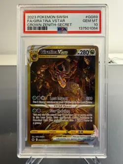 Pokemon TCG PSA 10 GEM MINT Giratina Vstar GG69/GG70 Crown Zenith English - Image 1